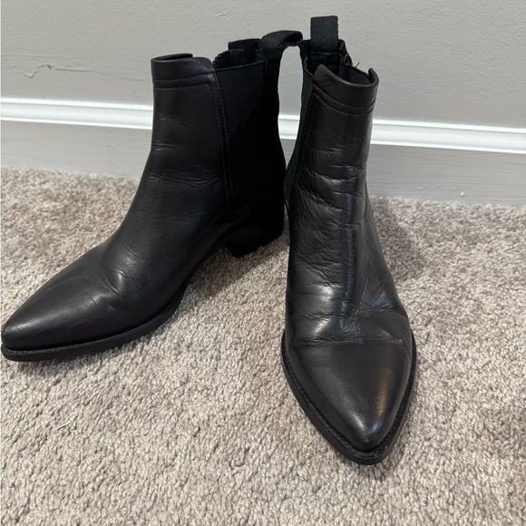 Scarpedarte Shoes - Scarpedarte Black Leather Ankle Boots